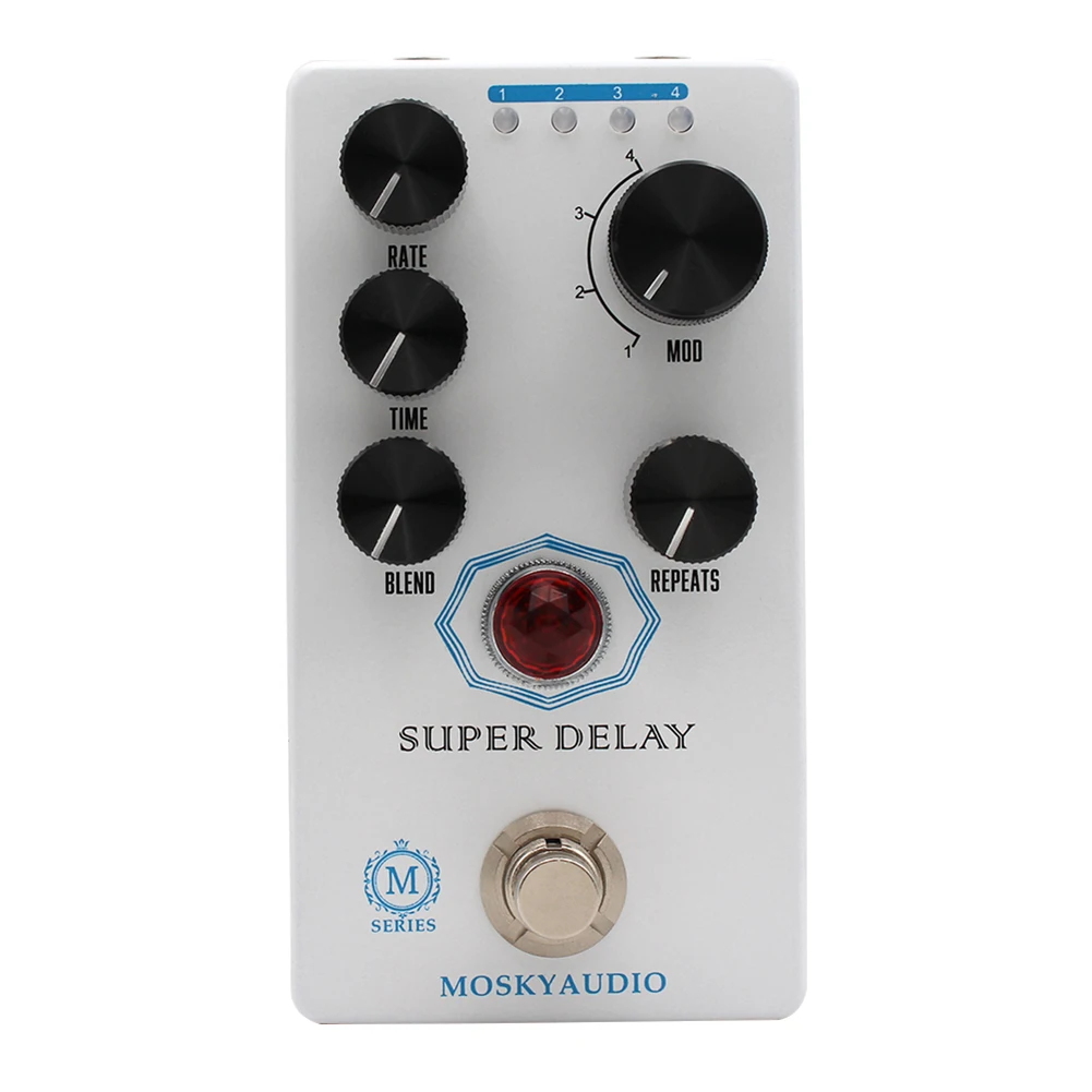 

Moskyaudio Super Delay Guitar Effect Pedal Analog Style 4 Modulation Options Professional Musical Instrument Equipment Accessory