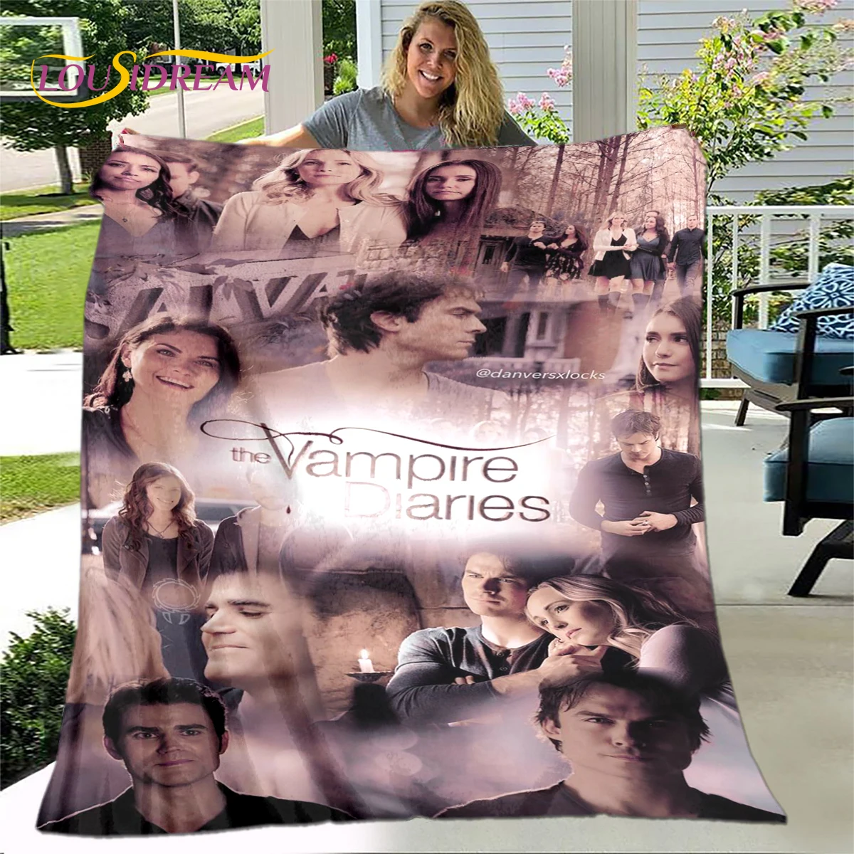 The Vampire Diaries Printed Blanket,Flannel Blanket Throw Blanket,Soft