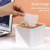 Square Paper Holder with Thick Material Anti Deform Moisture Proof Dust Proof Hotel Restaurant Canteen Bank Organization Box 4