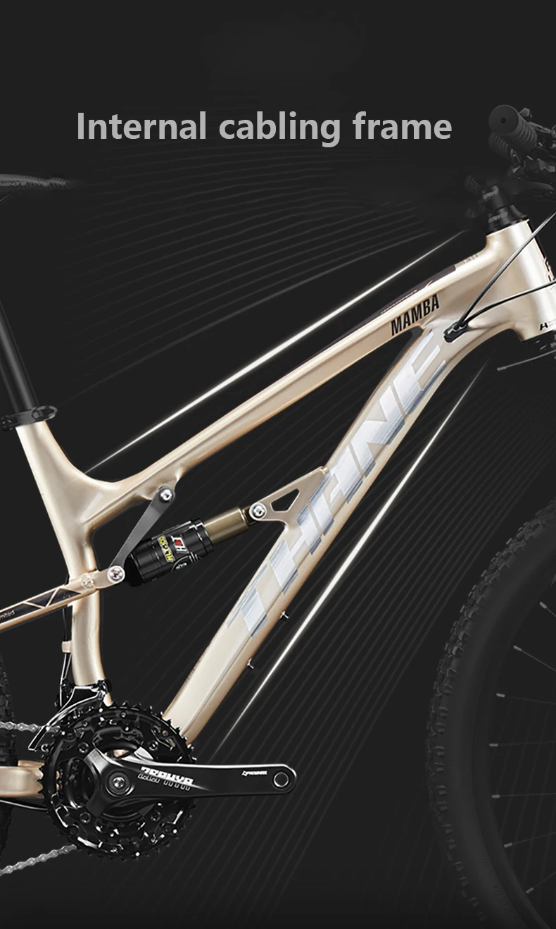 Soft Tail Frame Downhill Mountain Bike Full Suspension Mountain Bicycle 30/33 Speed 27.5 inch Aluminium Alloy Cross Country Bike