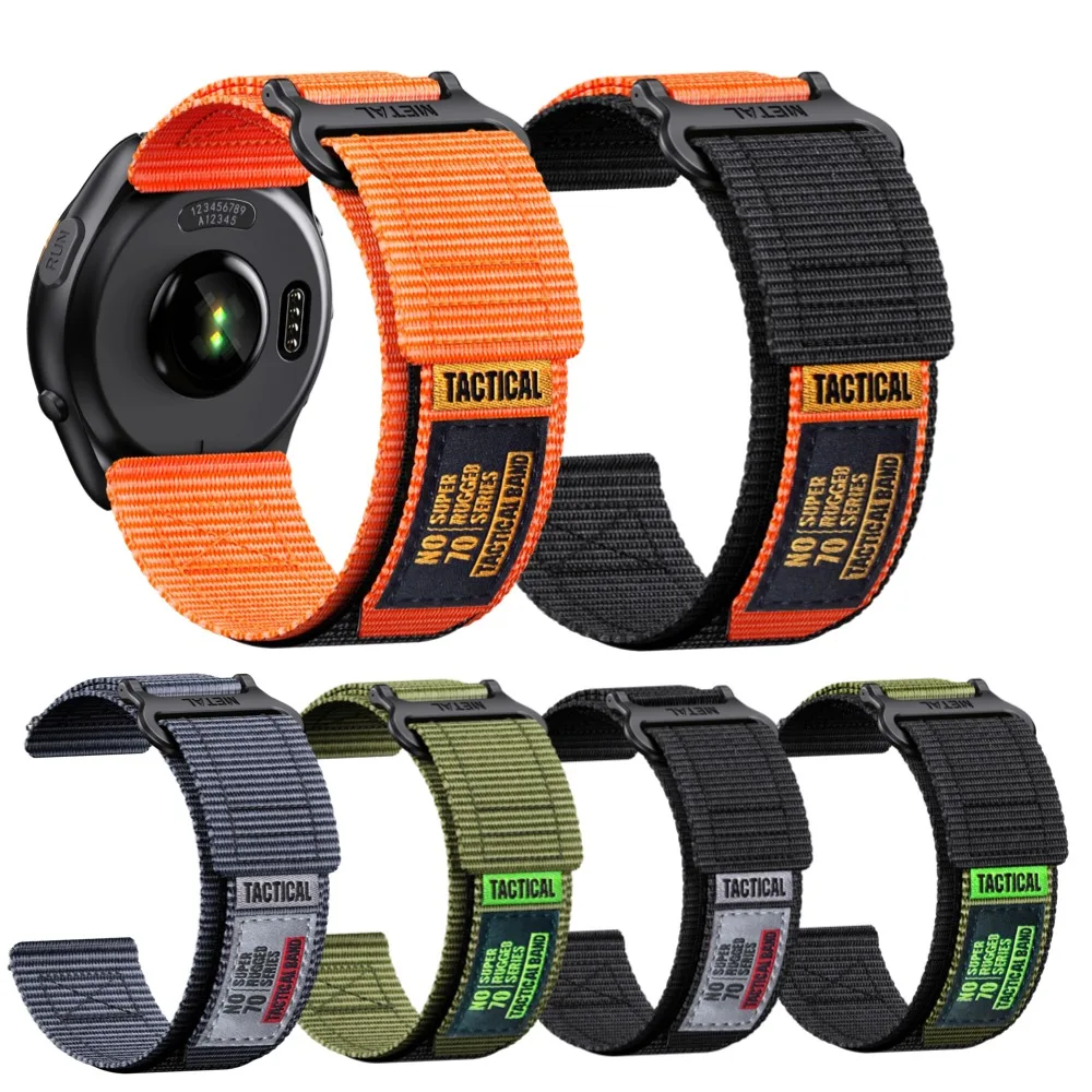 Universal 20mm Quick Release Velcro Nylon Watch Band