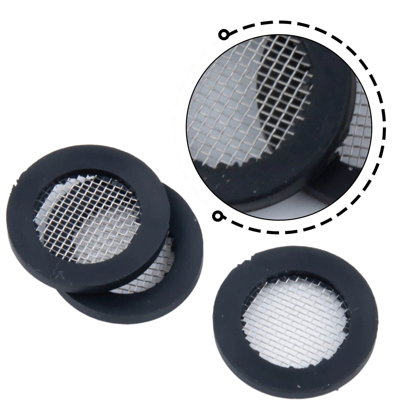 

Hose Gasket Rubber Washer Stainless Steel Tool O Ring Replacement Seal Shower Head 20pcs 40 Mesh Black Filter Net