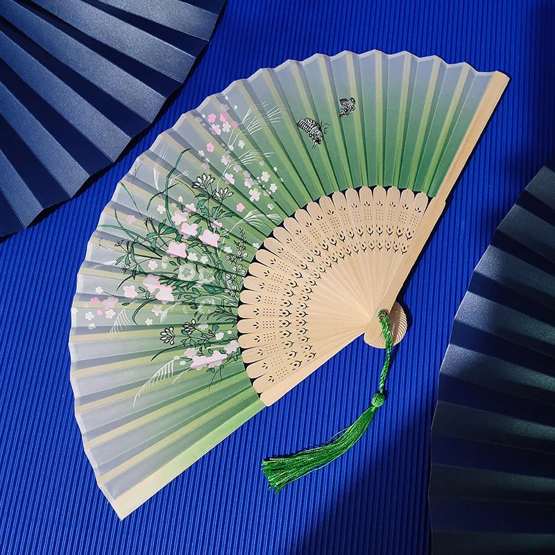 Handmade Summer student fan Lightweight Portable Traditional design Classical dress Exquisite Dance fan For Costume parties folding fan,hand fan,wooden hand fan,silk fans