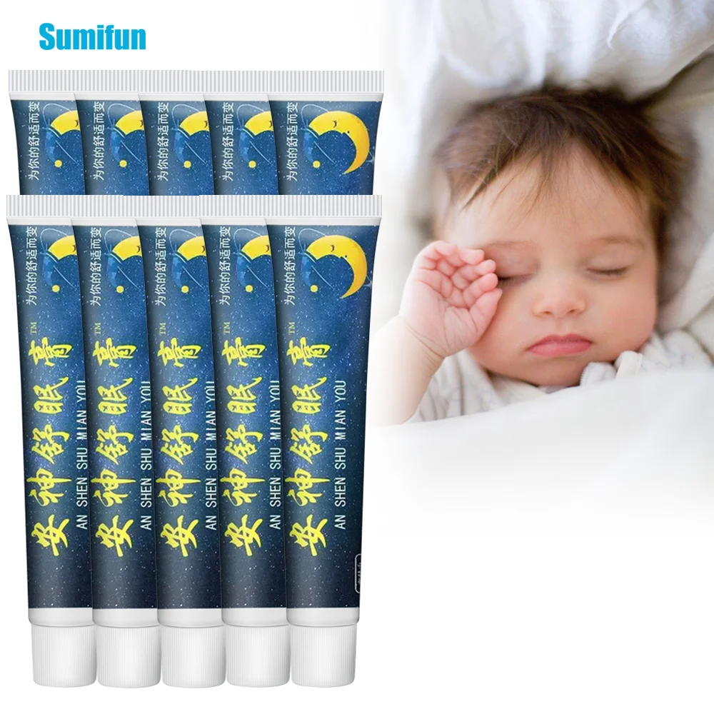 

1/3/5/10Pcs Insomnia Ointment Herbal Sleep Aid Cream Relieve Stress Anxiety Brain Relaxation Body Massage Health Care Plaster