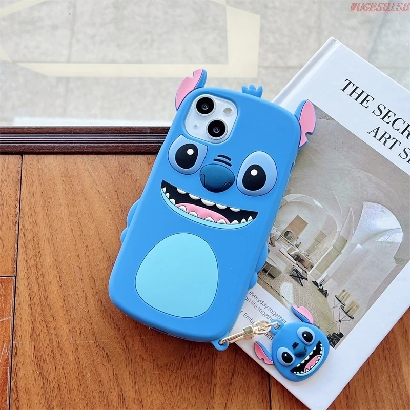 

3D Stitch Cartoon Phone Case For Xiaomi Poco M3 Pro F3 F2 X3 GT X2 With Pendant Soft Silicone Shockproof Cover