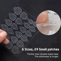 10 Sheets/240 Pcs Waterproof Double-Side False Nails Adhesive Tabs Stickers Press On Fake Nail Tips Jelly Sticker Nail Art Glue 2