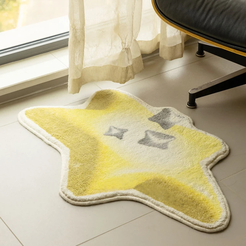 Carpet for Bedroom Cute Cartoon Stars Creativity Fluffy Rug Home Decoration Modern Minimalism Livig Room Cloakroom Mat ковер 러그