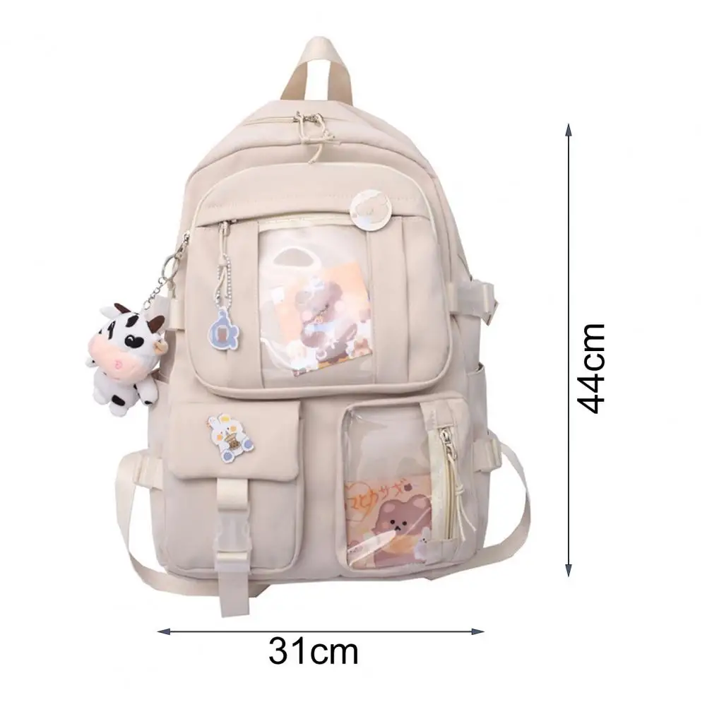 

Teen Girls Backpack Space-saving Laptop Backpack Lightweight Large Capacity Durable Multi Pockets Smooth Zipper Backpack