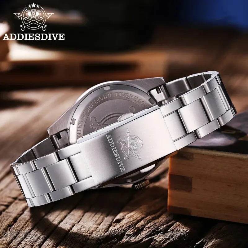 ADDIESDIVE GMT Watches Men's 39mm Diver Luminous Calendar Display Stainless Steel 20ATM Quartz Watches Reloj Hombre
