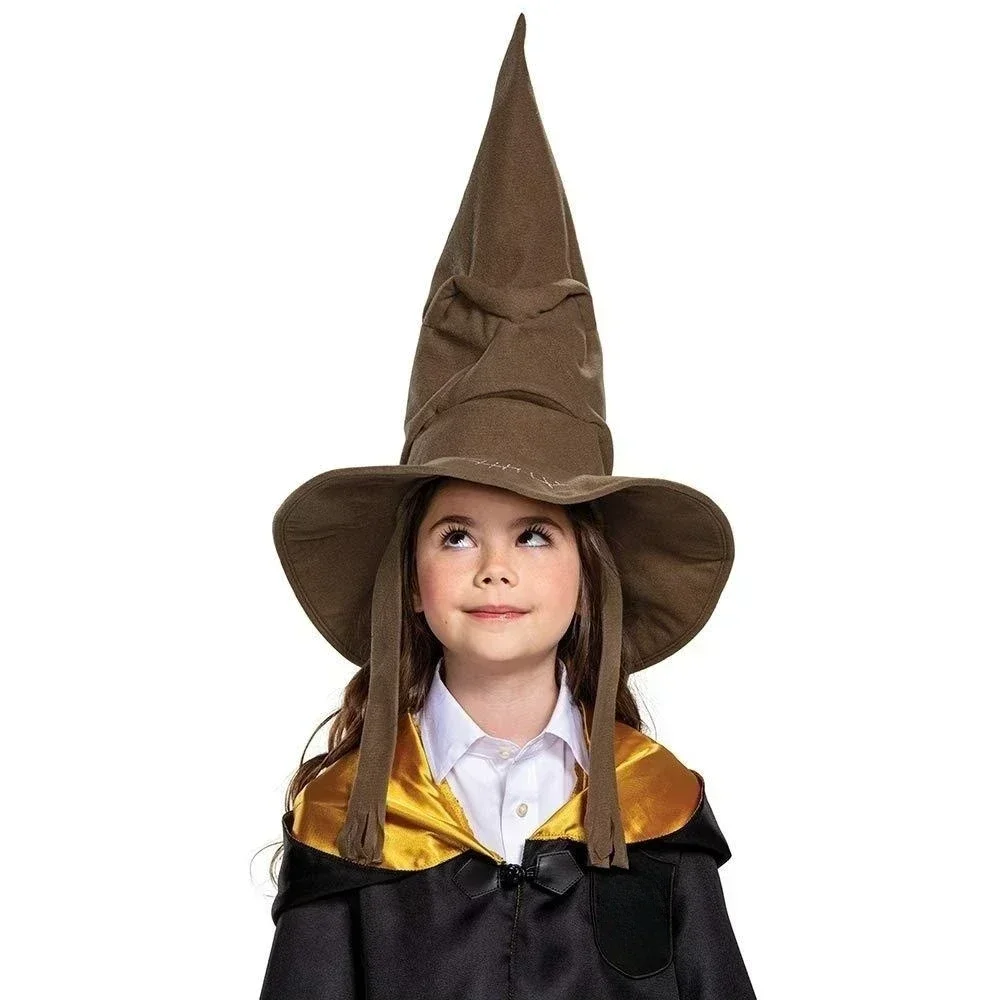 10Pcs Hot Fashion Movies Witch Wizard Hat Sorting Hat Leather Halloween Party Props Dress Up Men Cosplay Costume Accessories