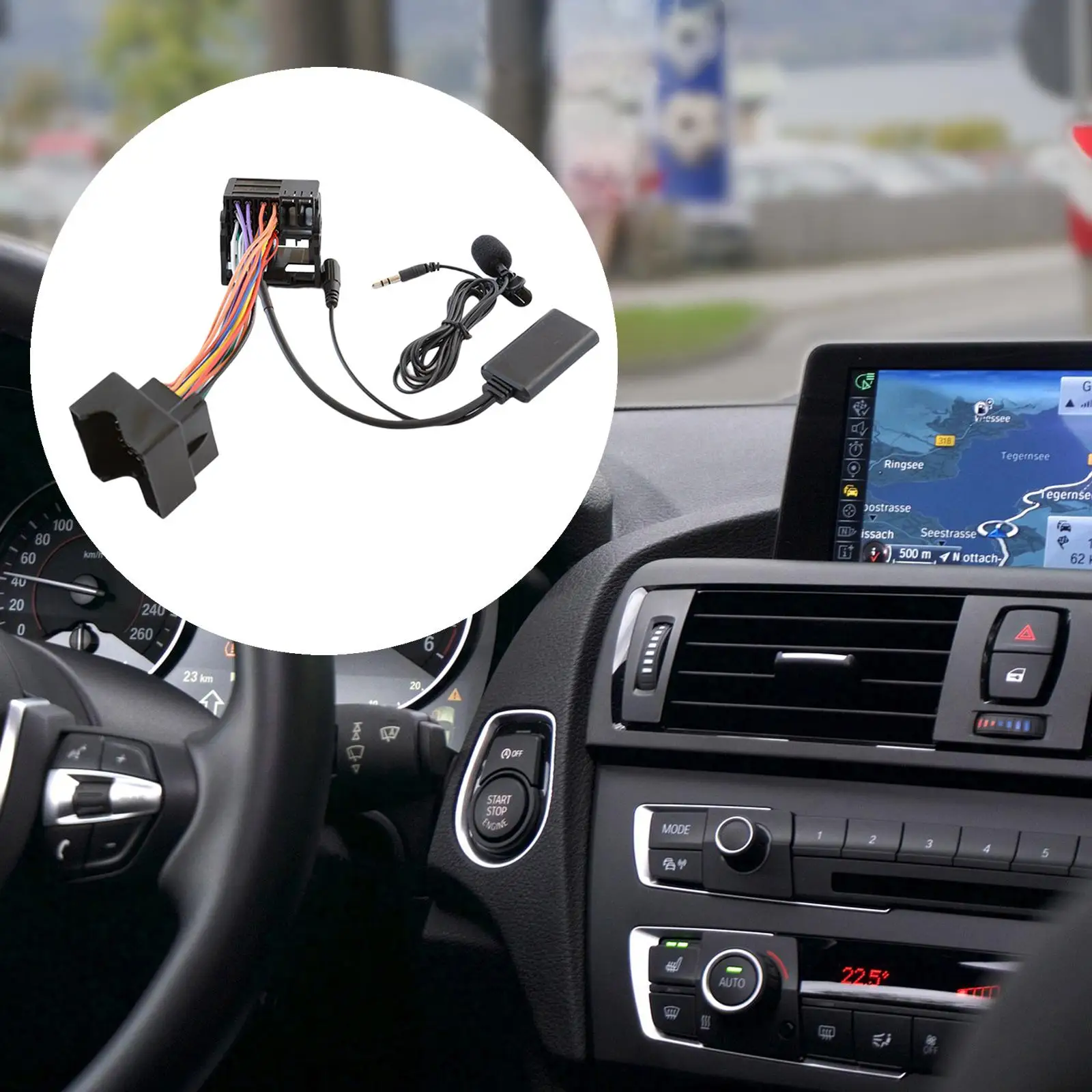 Bluetooth Audio Cable Adapter Plastic Black Fits for Radio Mercedes