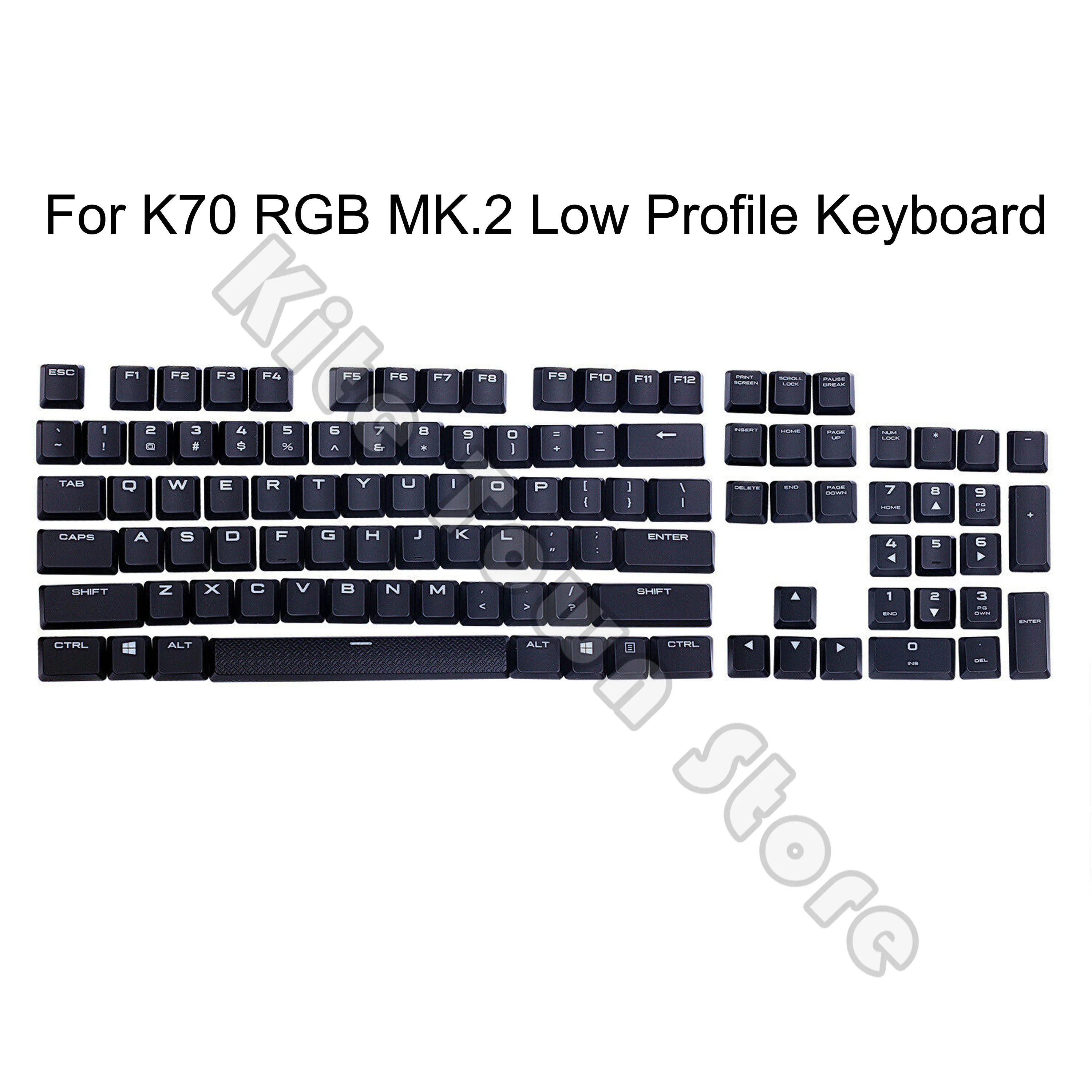 A Full Set Original Key Caps Keycaps for Corsair k70 RGB MK.2 Low Profile Mechanical Keyboard Black