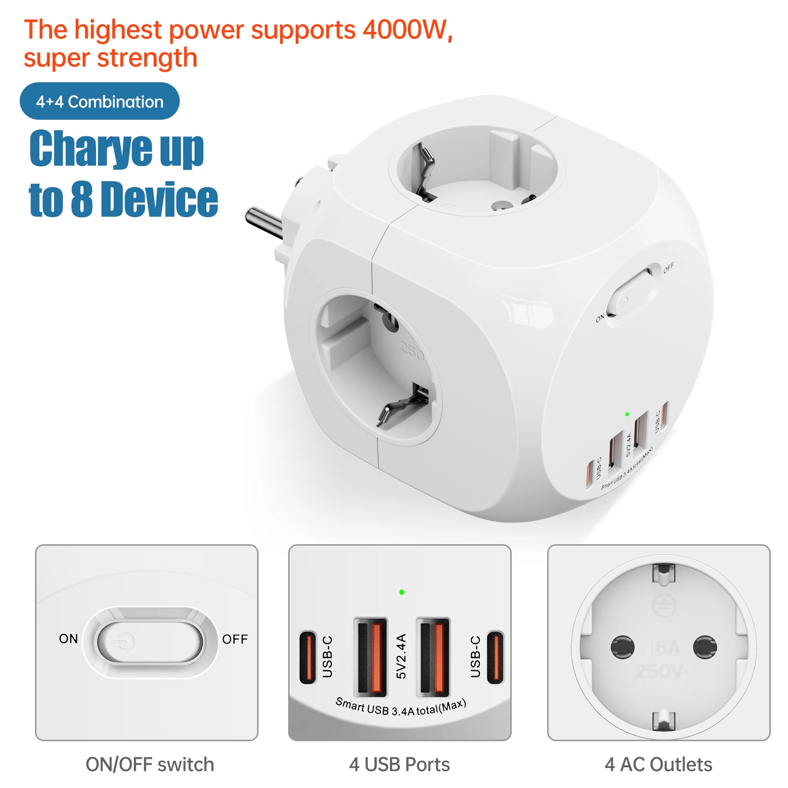 4000 واط الاتحاد الأوروبي التوصيل الأوروبي القياسي...