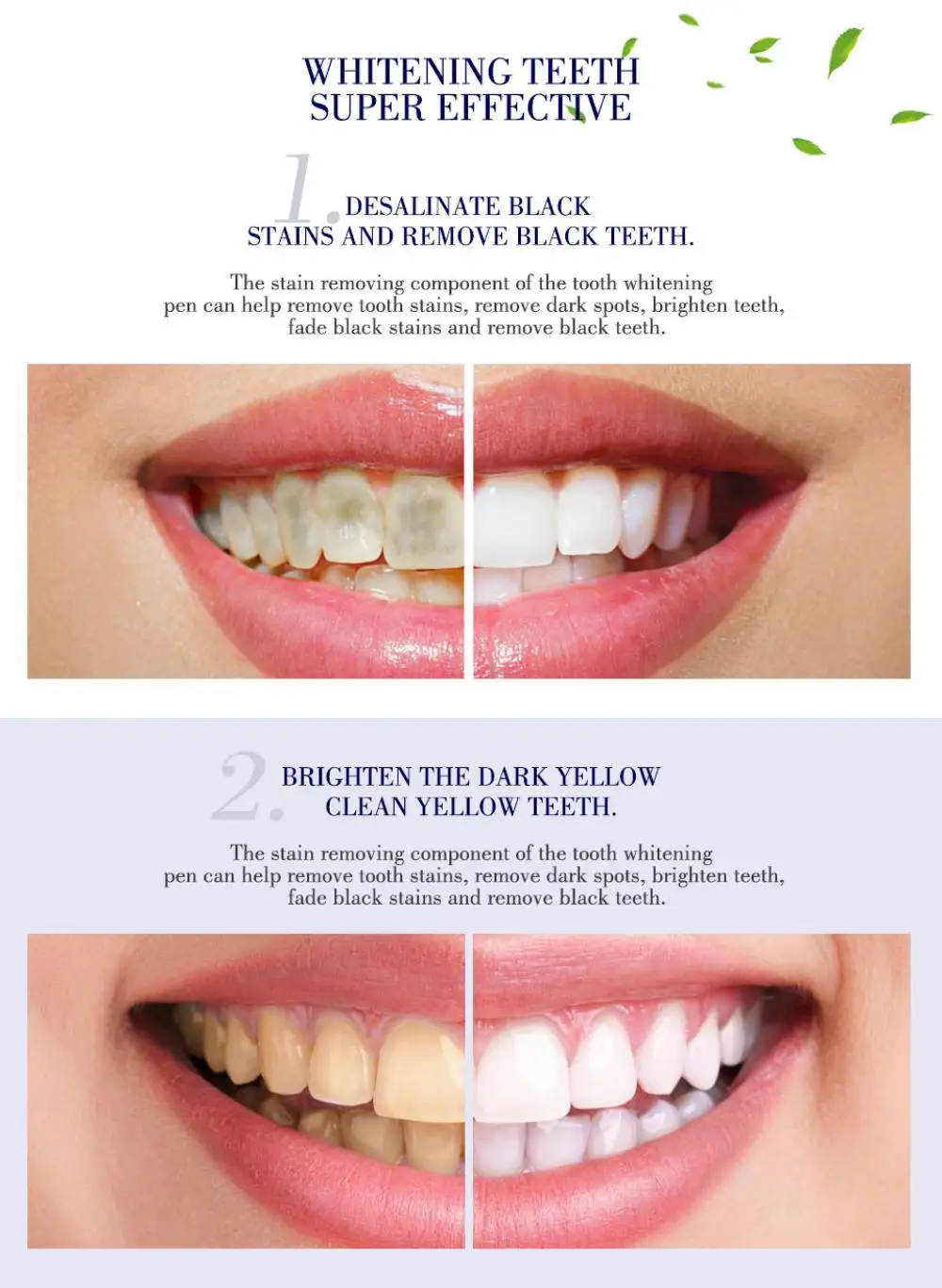 

Ibcccndc 1 /Teeth Whitening Pen Stain Brightening Clear Plaque Gel Pen Oral Hygiene Tooth Whitening Gel Set TSLM2