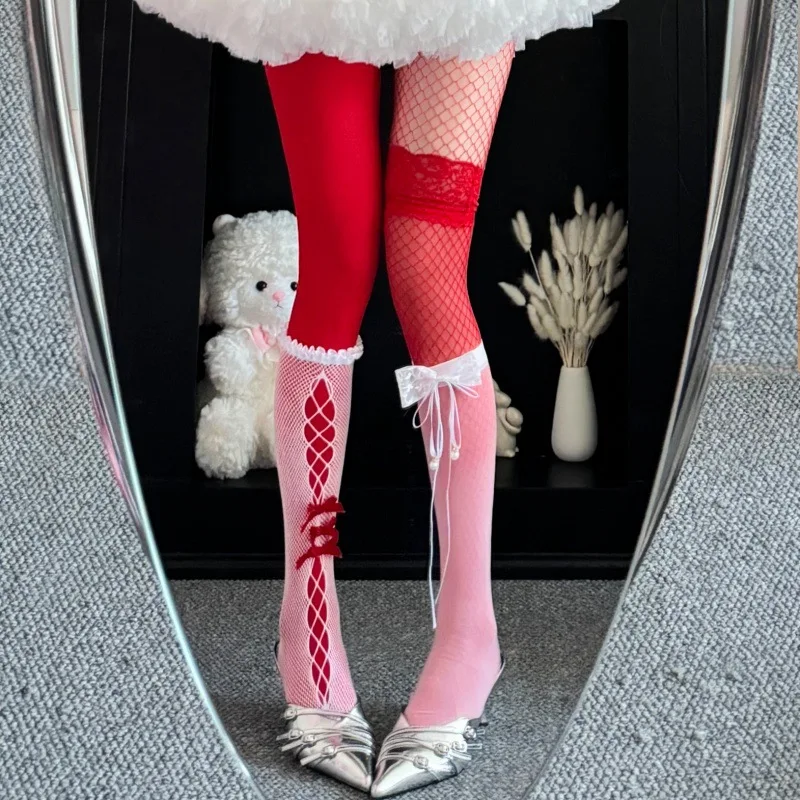 Damenstrümpfe im japanischen Stil, sexy, süß, einfarbig, AB, modisch, vielseitig, atmungsaktive Netzstrümpfe für Mädchen, Großhandel – Detail 11