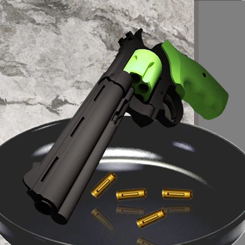2024.ZP5 Revolver Soft Bullet Gun 357 Simulated Ejection Toy Pistol Adult Boy Child Soft Bullet Toy Gun Weapon Model 4