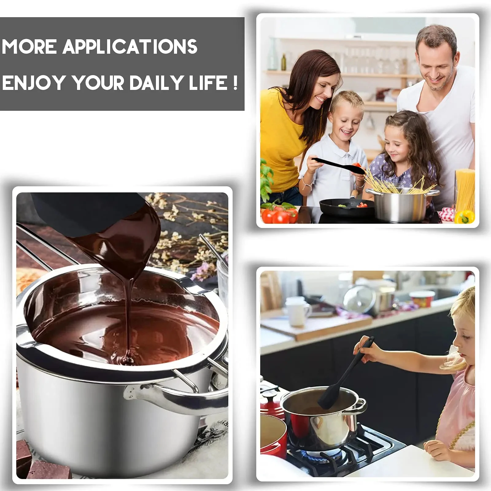 Description Picture 2 of item1200ml Candle Wax Melting Pot with 2400ml Stainless Steel Pot for Melting Chocolate Candy Candle Soap Wax Making Kit