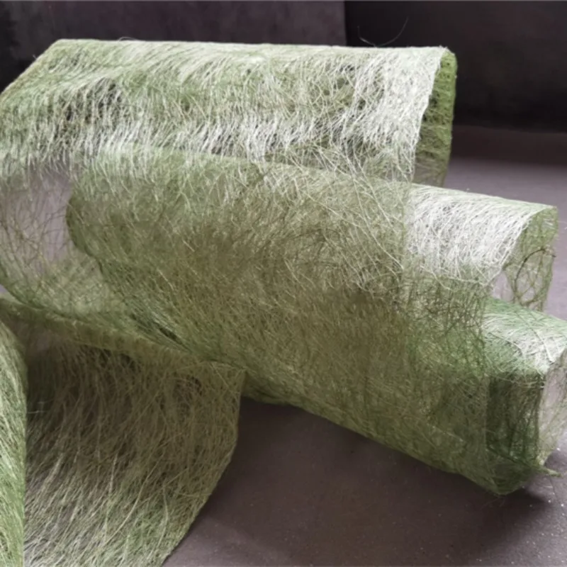 European and American Environmentally Friendly Future Green Rattan Mesh Designer Silhouette Hollow Mesh Fabric Shape Hard