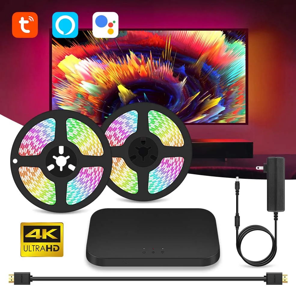 Комплект для смарт-ТВ Tuya Wi-Fi 4K HDMI | Лампы и освещение