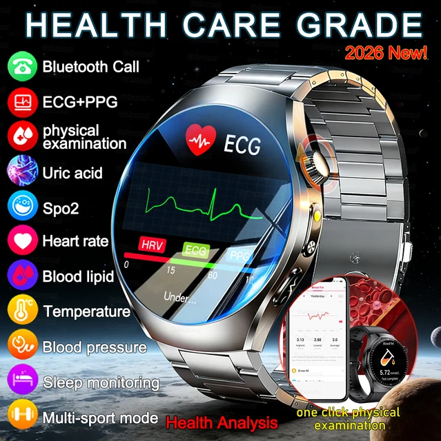 Nouvelle montre intelligente de qualité de santé pression artérielle sport Fitness suivi analyse de la santé sang oxygène ECG Smartwatch pour hommes femmes 1