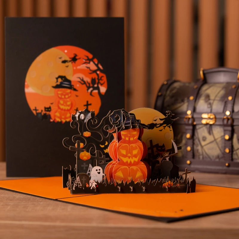 Hallowmas Invitations 3D Halloween Pop Up Greeting Cards for Kids Party Gift Card