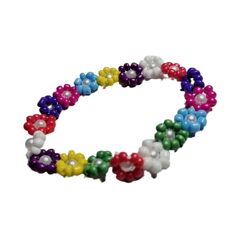 

Flowers Bracelet Colorful Beads Bracelet Fashionable Handmade Wrist Jewelry Plastic/Resin Material for Party