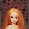 30cm Doll Accessories Head for 1/6 BJD Dolls Ball Joint Doll Head with 3D Eyes Purple/ Gray Hair Blue Eyes Dolls Toy for Girls 4