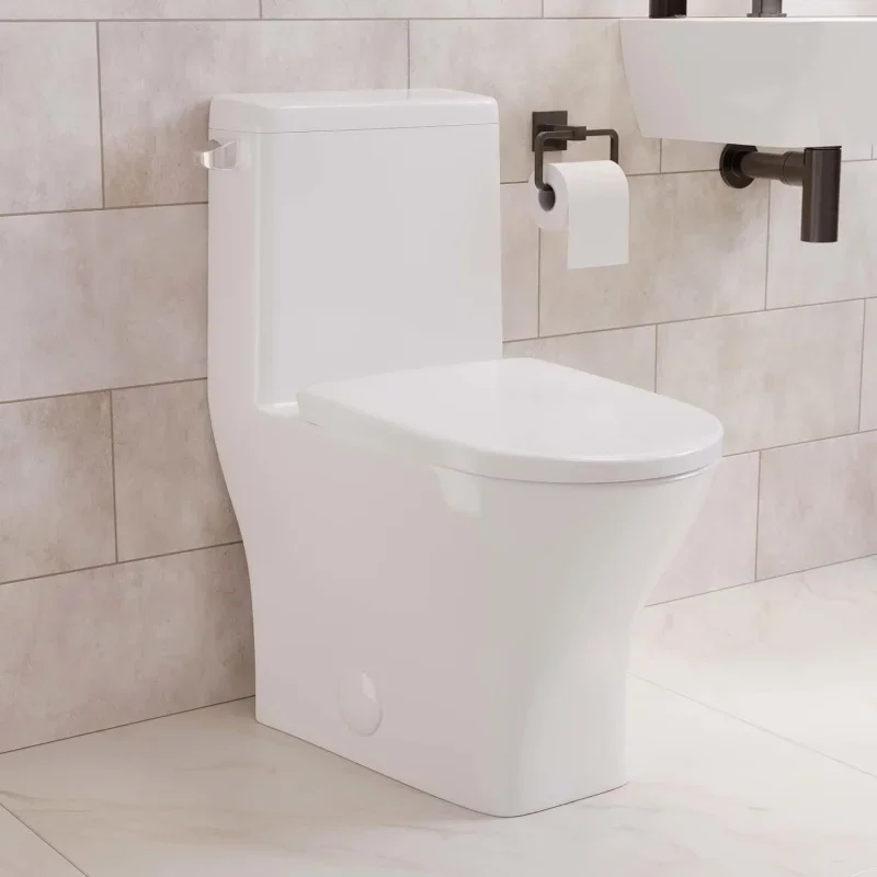 Well Made Forever SM-1T260, Sublime II One-Piece Round Toilet Side Flush 1.28 GPF