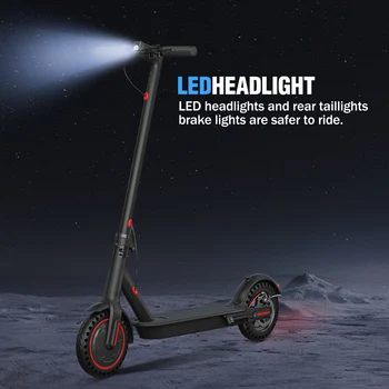 350W Foldable Electric Scooter for Adults Teens,Explosion-proof Tires,Dual Brake System,Lightweight APP Support E-scooter 3