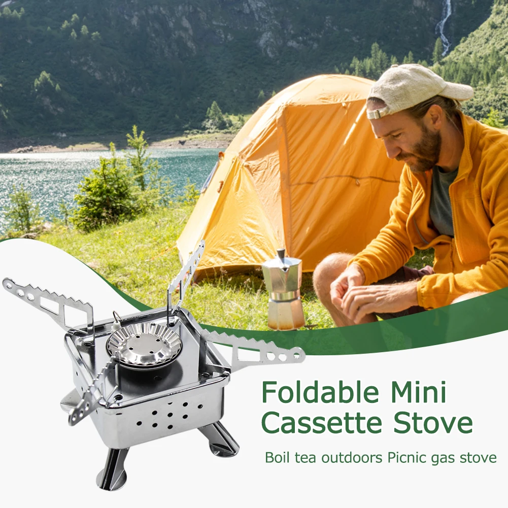 Cuisinière à gaz portable, mini four de camping, réchaud de pique