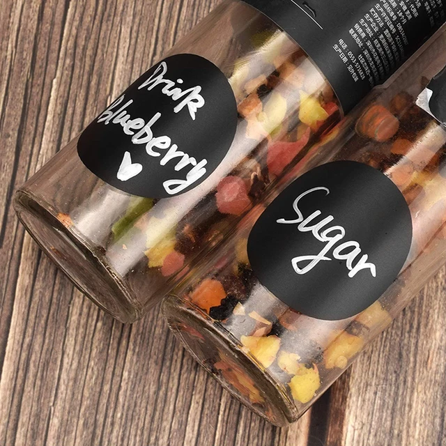 Törölhető Tábla Címkék Vízálló Matricák Jar Kézműves Konyhai Táblák Palack + Markerek - Image 4