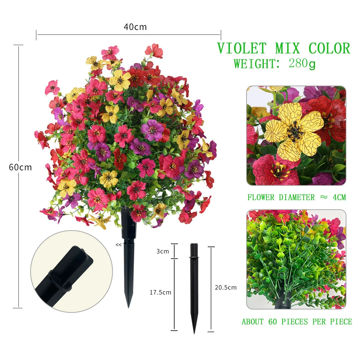 Simulated Green Eucalyptus and Lavender Potted Plant for Indoor and Outdoor Decoration