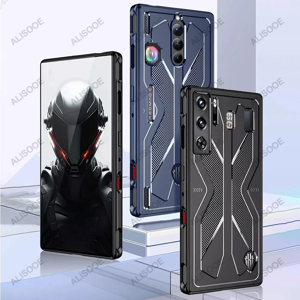 For Nubia Red Magic 9 Pro Plus 8S 8 7 6 Pro Case Gaming Cooling Silicone  Soft Cover For ZTE Redmagic 6 5G 5S 6 Pro Play Case