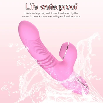Telescopic Thrusting Sucking Vibrator for Woman Big Dildo Heating Clit Sucker Vagina Clitoris Stimulator Adult Toys Sex Machine 5