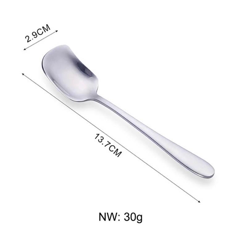 304 Stainless Steel Ice Cream Coffee Tea Spoon, 7 Colors
