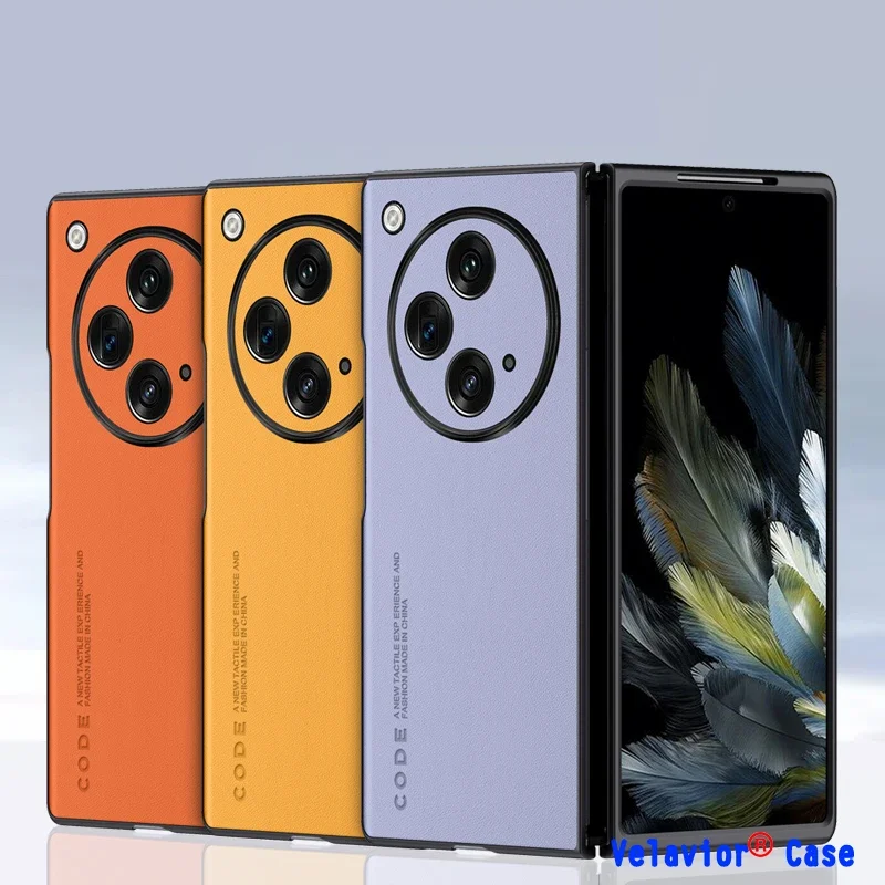 

Case for Oneplus Open Premium PU Leather Shockproof Lens Protection Hard Luxury Folding Phone Back Cover for OPPO Find N3 Shell