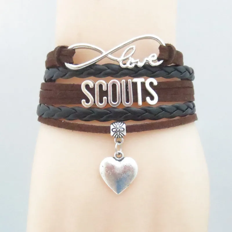 

Charm Scouts Bracelet Infinity Love Scouts Women Men Wrap Bracelets & Bangles Jewelry Gifts