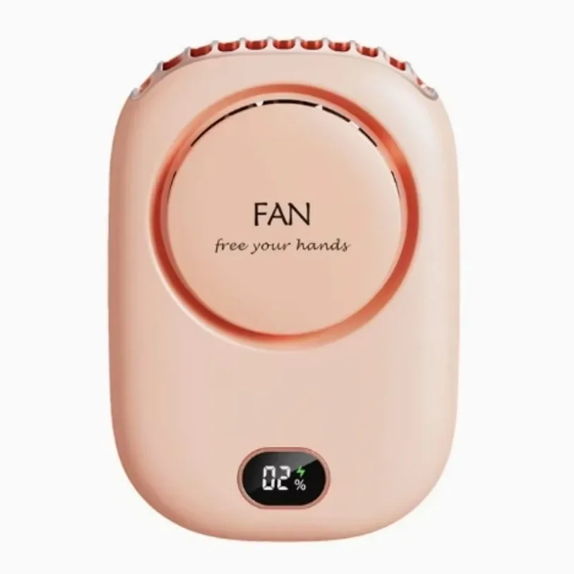Three Gears Adjustable Desktop Mini Portable Hanging Neck Fan Hanging Waist Hands-free Fans with Screen Display Noise Reduction 6