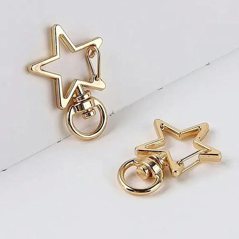 5 Pcs/lot Metal Star Universal Buckle Bag Gold Optional Key Buckle Alloy Buckle Bag Accessories
