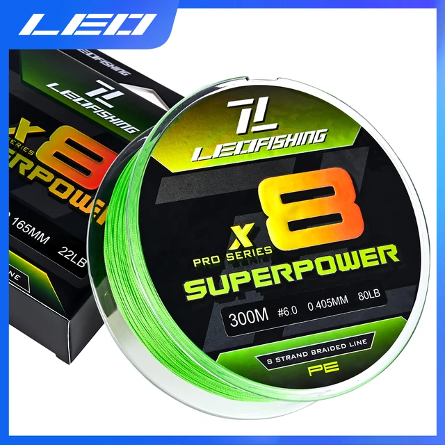 LEOFISHING 8 Strands PE Fishing Line Raid Fishing Line 300M