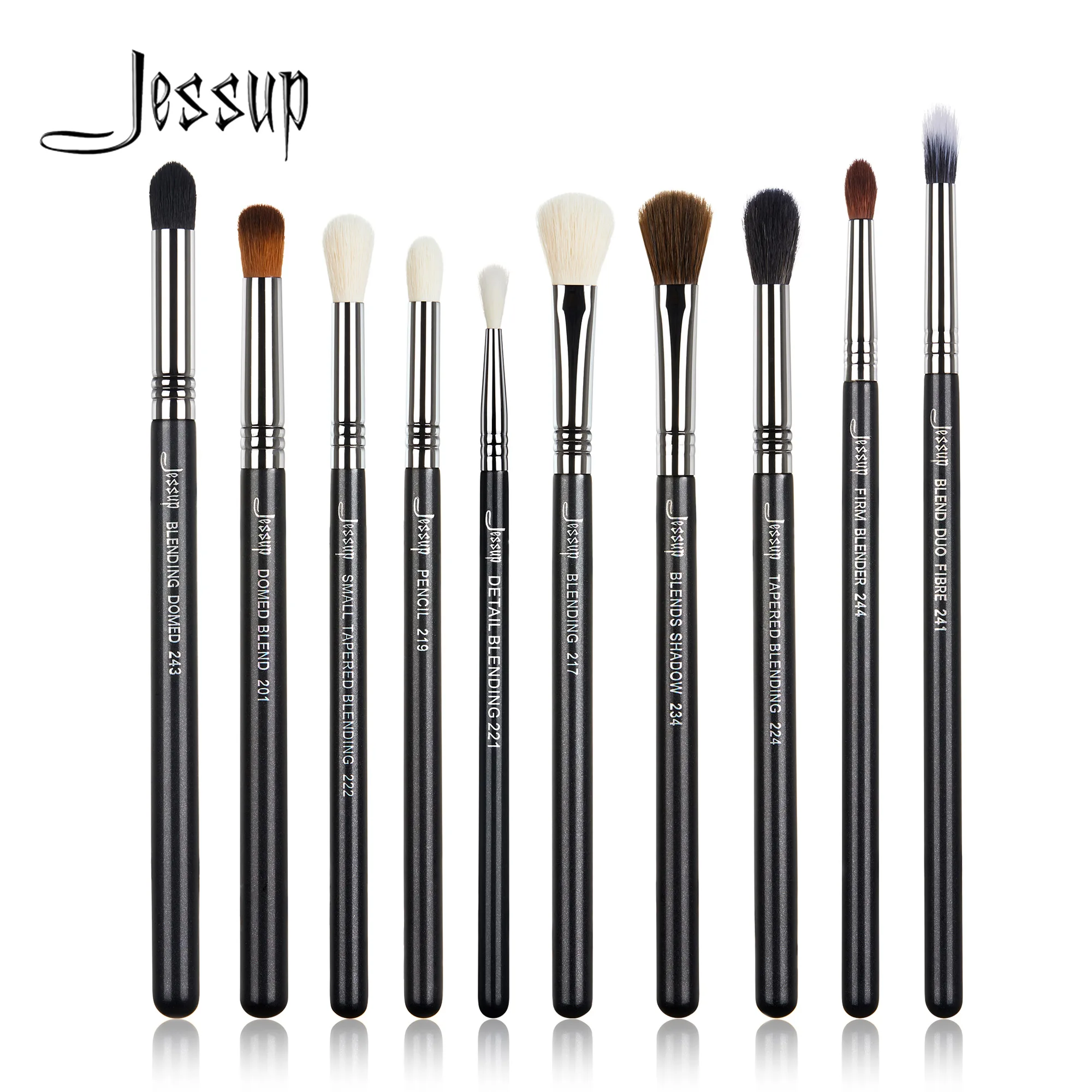Jessup Eye Blending Brush Makeup Crease Shadow Brush Eye Details Premium  Tapered Fluffy Domed Blend Pencil Synthetic Hair Wooden