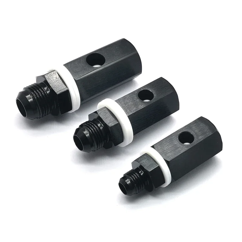 6AN 8AN 10AN Male Fuel Cell Tank Rollover Vent Valve Aluminum Black valve exhaust system