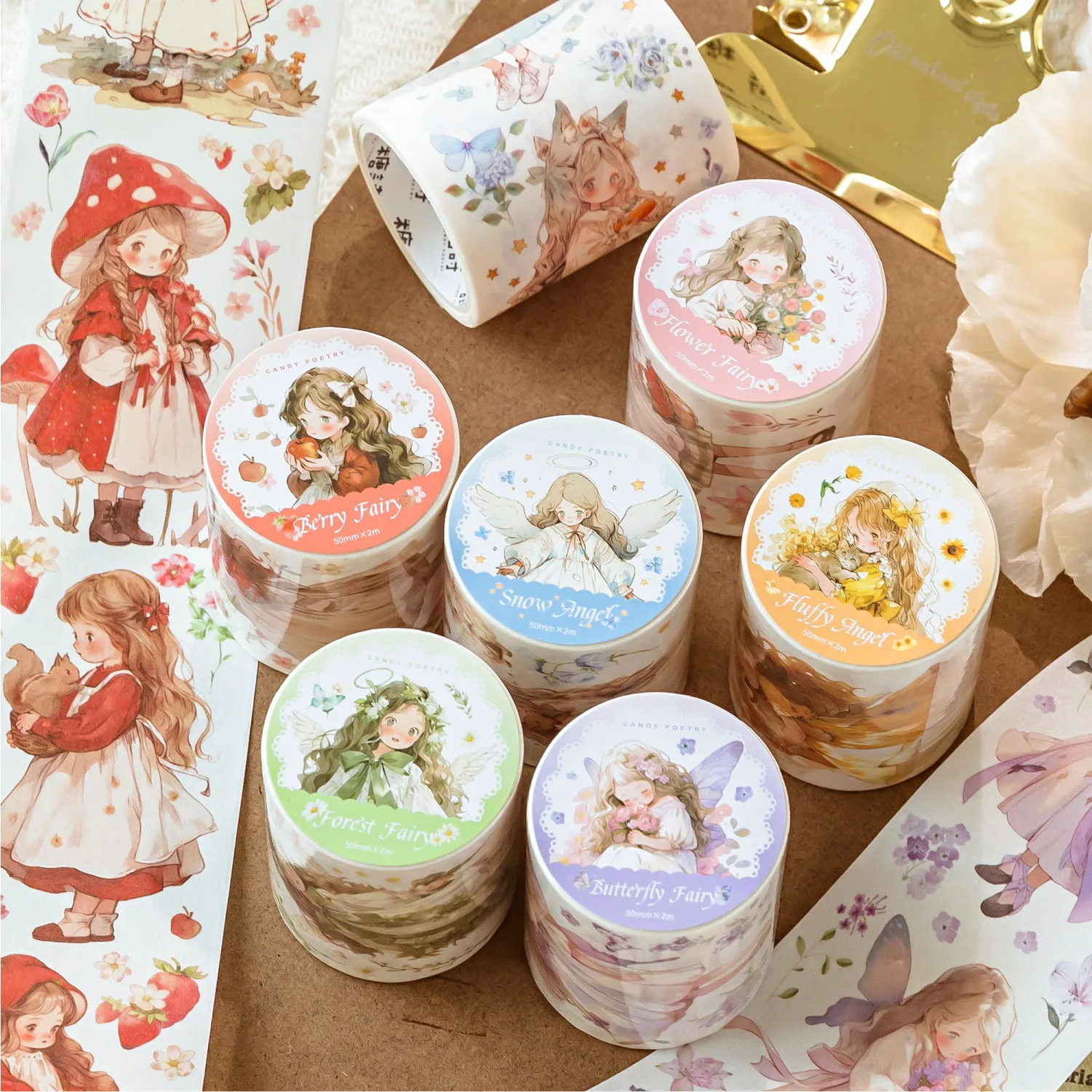 

1pcs/lot Masking Tapes Wizard of Hearts Decorative Adhesive Scrapbooking DIY Paper Japanese Stickers