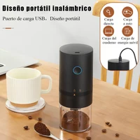 Moulin à café électrique avec noyau de broyage en céramique d'épaisseur réglable, moulin à grains de café à batterie longue durée Rechargeable 2