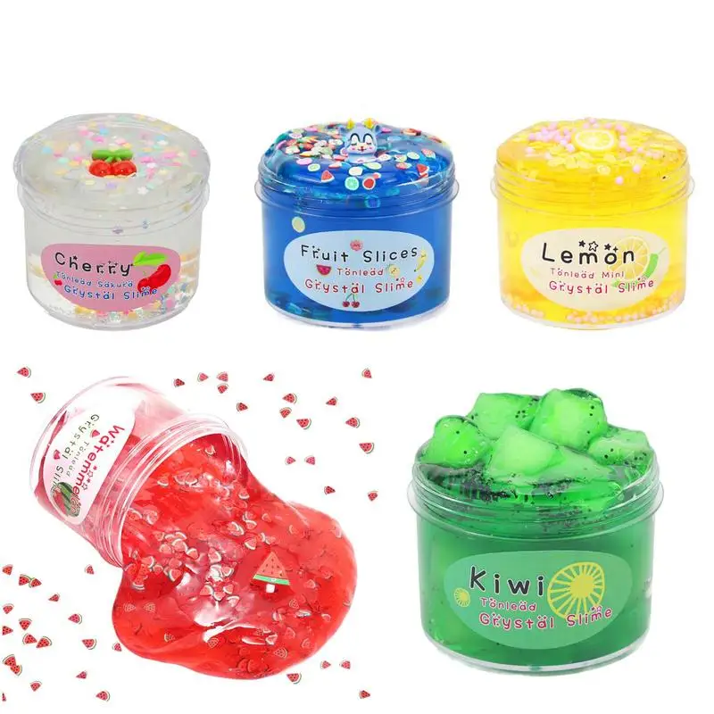 

Jelly Cube Clear Slimee Crystal Putty Stress Reliever Diy Slimee Toy Color Mixing Cloud Slimee DIY Cotton Mud Stretchy Kids Toys