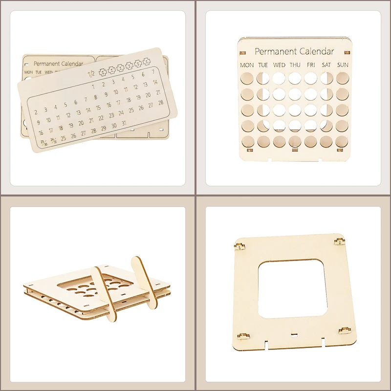 Montessori Wooden Calendar Children Educational Toys Parish Calendar Making Learning Science Experiment Teaching Aids Materials 2