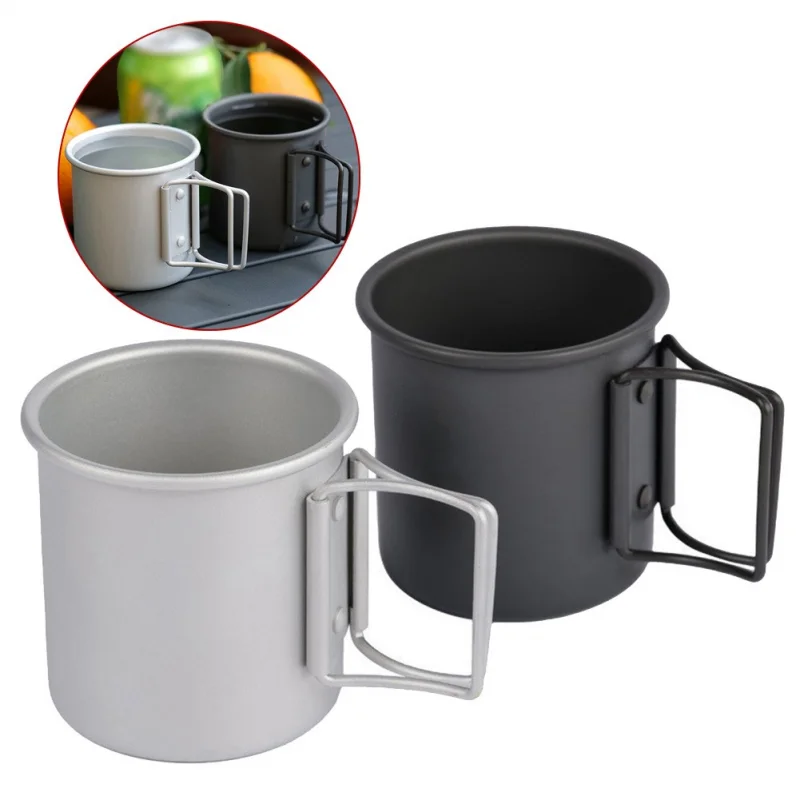 

Camping Mug Titanium Cup Tourist Tableware Picnic Utensils Outdoor Kitchen Equipment Travel Cooking set Cookware Hiking