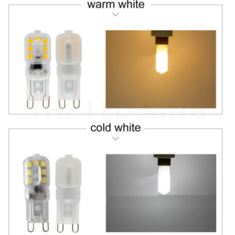 Фото Светодиодная лампочка G9 SMD2835 для прожекторов и люстр, 6- 20 шт./партия, сменные Галогенные лампочки для освещения, 5 Вт, 7 Вт, 9 Вт, 220 В переменного тока, 30 Вт, 60 Вт №5