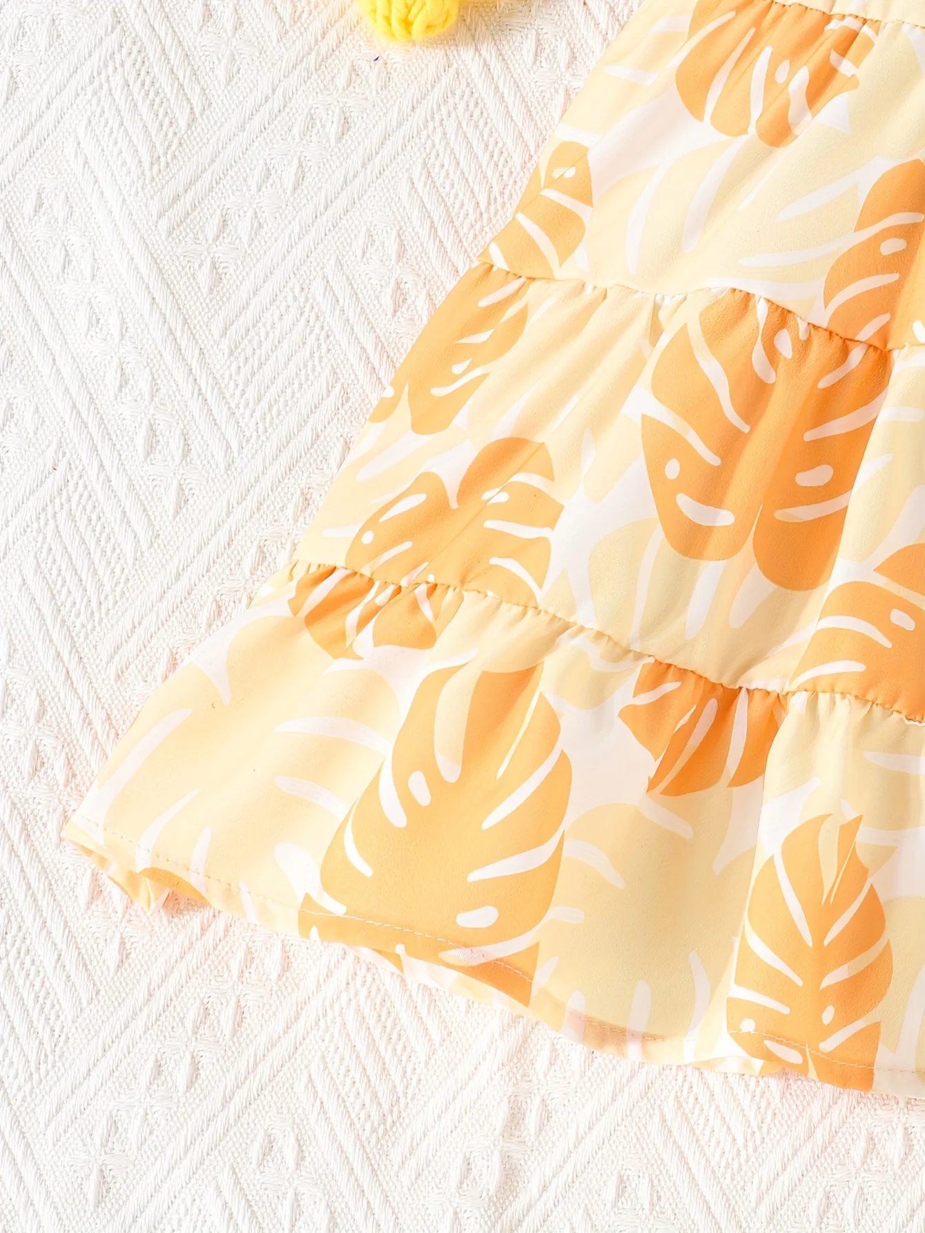 Girls Dress Summer Travel Holiday Dress Cute Baby Girl Beach Beach Holiday Dress Girl Halter Vest Leaf Pattern Cake