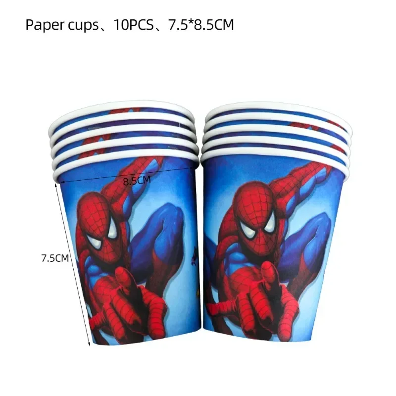 Birthday Party Supplies Disney Spider Man themed birthday paper plates cups tissues knives forks spoons party decorations tableware